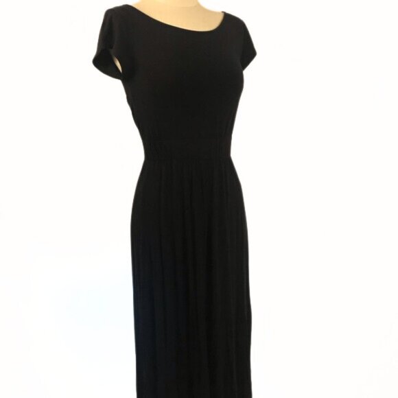 Rare Black Maxi Dress by Argentinian Designer Paula Cahen D’anvers Cut Out Back - Picture 1 of 7